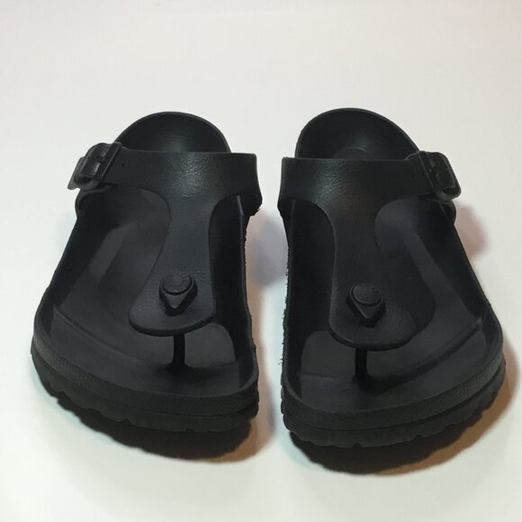 Birkenstock Gizeh EVA Thong Sandals Women - Size 39 US8 Black Rubber Flat Buckle - Picture 2 of 9